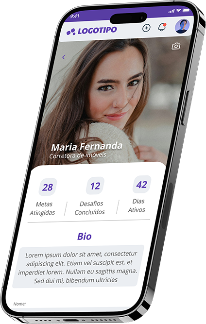 Imagem smartphone com aplicativo aberto